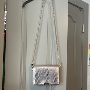 Michael Kors Pink Metallic Crossbody Bag with Chain Strap